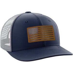 Patriotic USA Snapback Hat for Men's or Women's Snap Closure Design Navy Blue